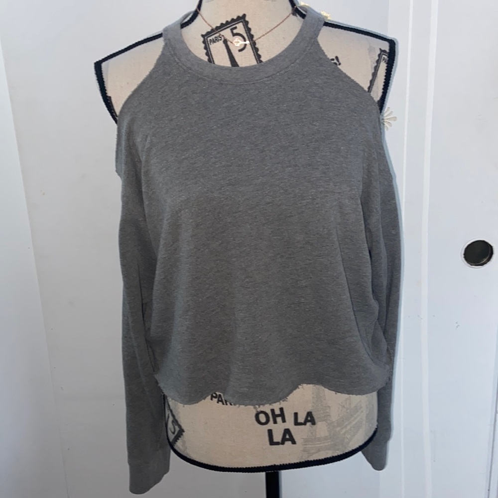PINK- grey loose fit top size small